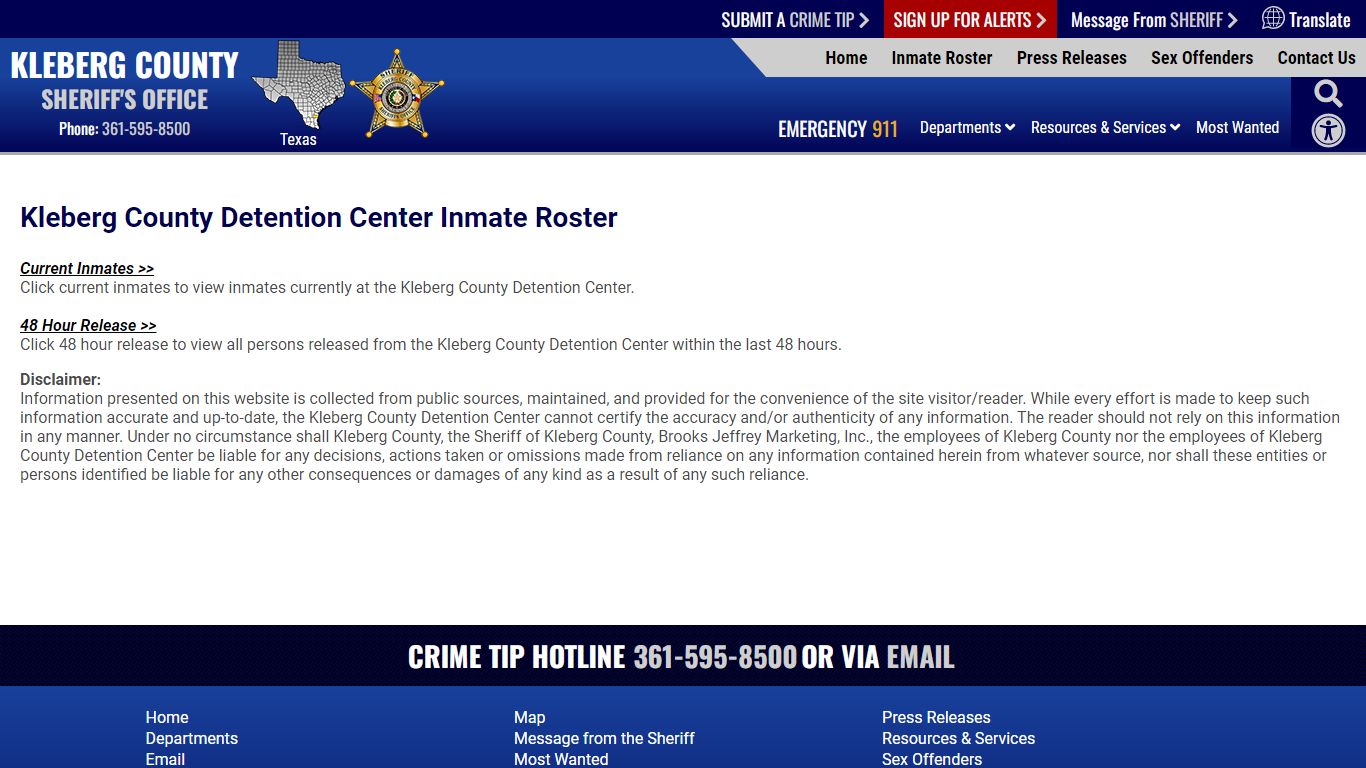Roster Choose - Kleberg County Sheriff